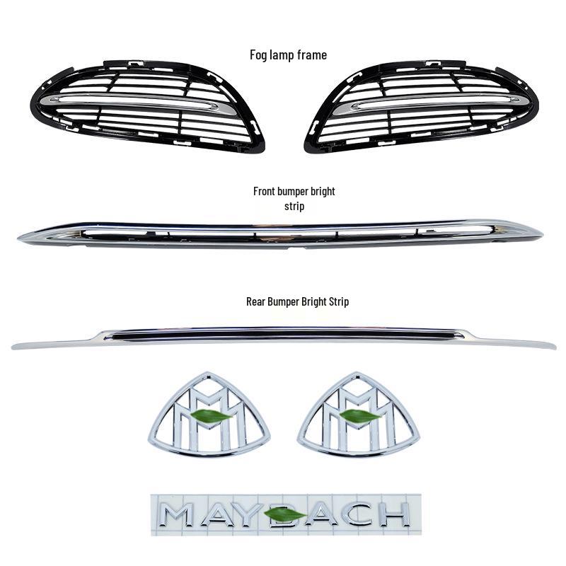 Mercedes-Benz Maybach S-Class Rear Bumper Chrome & Decorative Strips for S400, S500, S600.