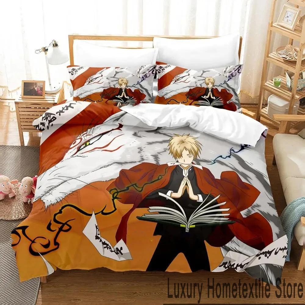 3D Print Anime Natsumes Book of Friends Bedding Set Boys Girls Twin Queen King Size Duvet Cover Pillowcase Bed Boys Adult