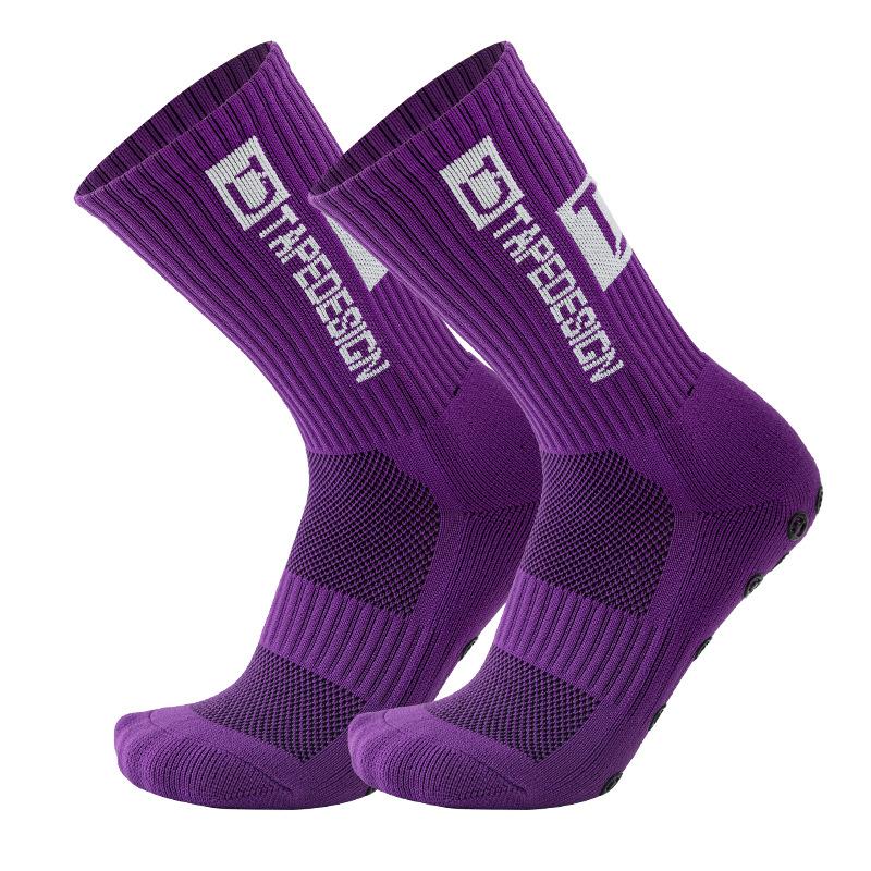 Calcetines para correr para deportes al aire libre, calcetines elásticos, calcetines atléticos de fútbol, ​​calcetines antideslizantes con empuñaduras