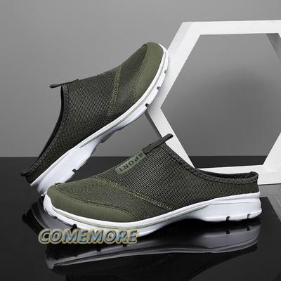 2024 Summer Mesh Men Home Slippers Light Casual Shoes for Men Flip Flops Soft Comfort Breathable Couple House Slippers Plus Size