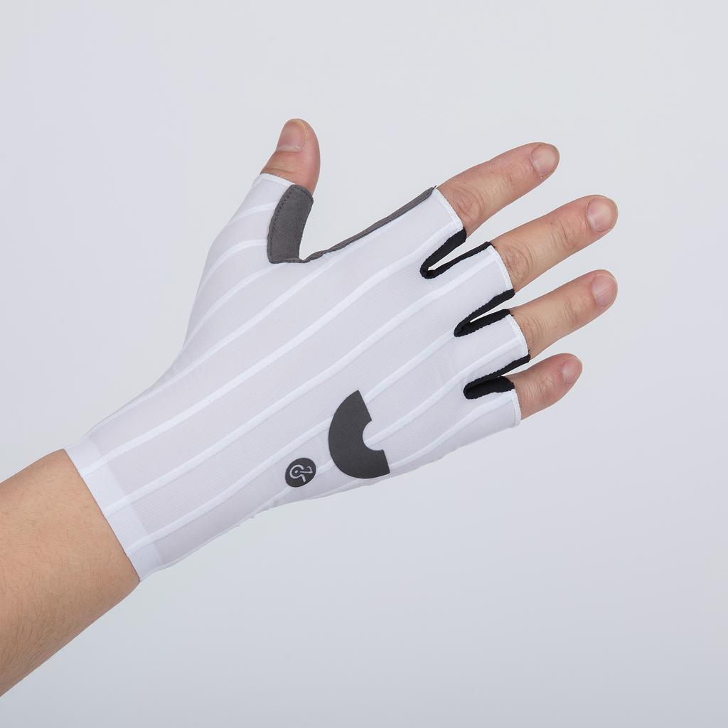 YKYWBIKE Summer Cycling Gloves Half Finger Woven Aerodynamic Striped Bicycle Sports Gloves Shock-absorbing Road Bike MTB Gloves