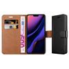 (Black) For iPhone 11 Phone Wallet Book Leather Case