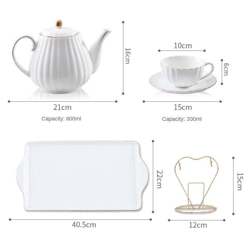 European Style Coffee Cup Set Household Flower Tea Cup