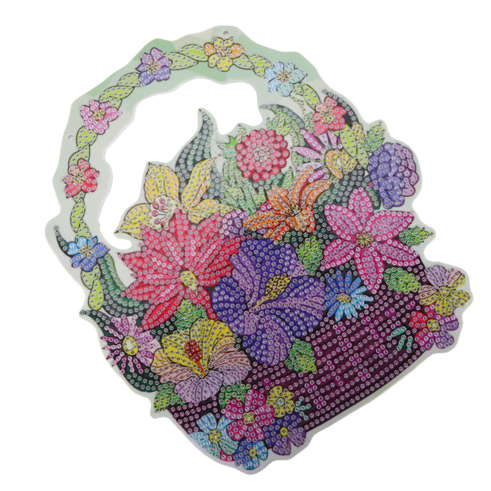 

Rhinestone Painting Pendant Bright Colors Simple Operation Complete Tools Rhinestone Painting DIY Special Shape Pendant