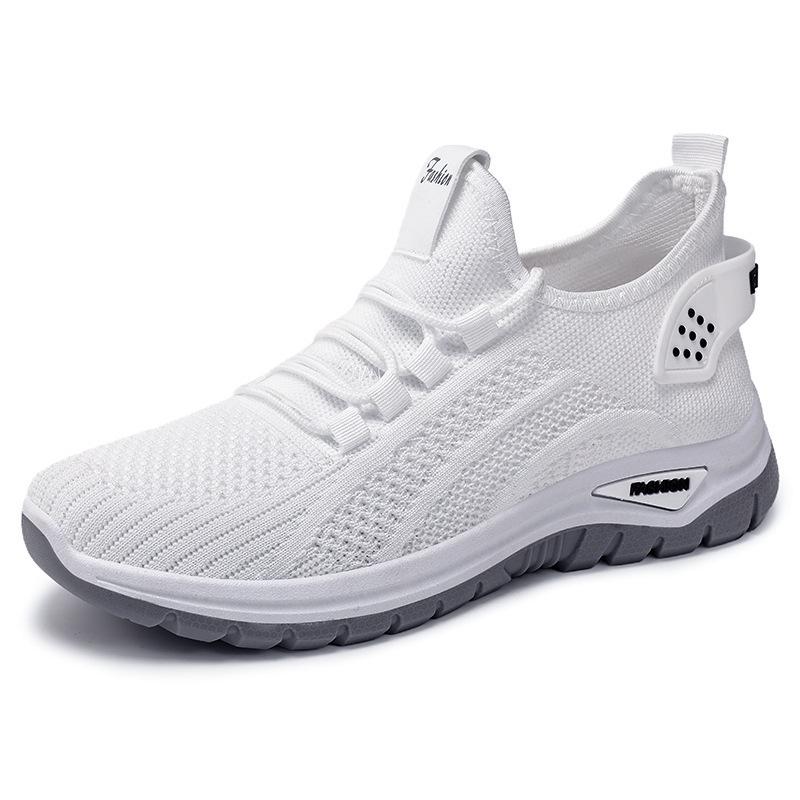 New mesh sneakers comfortable and breathable shoes soft-soled shock-absorbing running shoes simple single shoes
