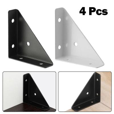 4pcs Angle Corner Bracket Fastener Heavy Protector Right Triangular Angle Corner Stand Supporting Cabinet Furniture Hardware