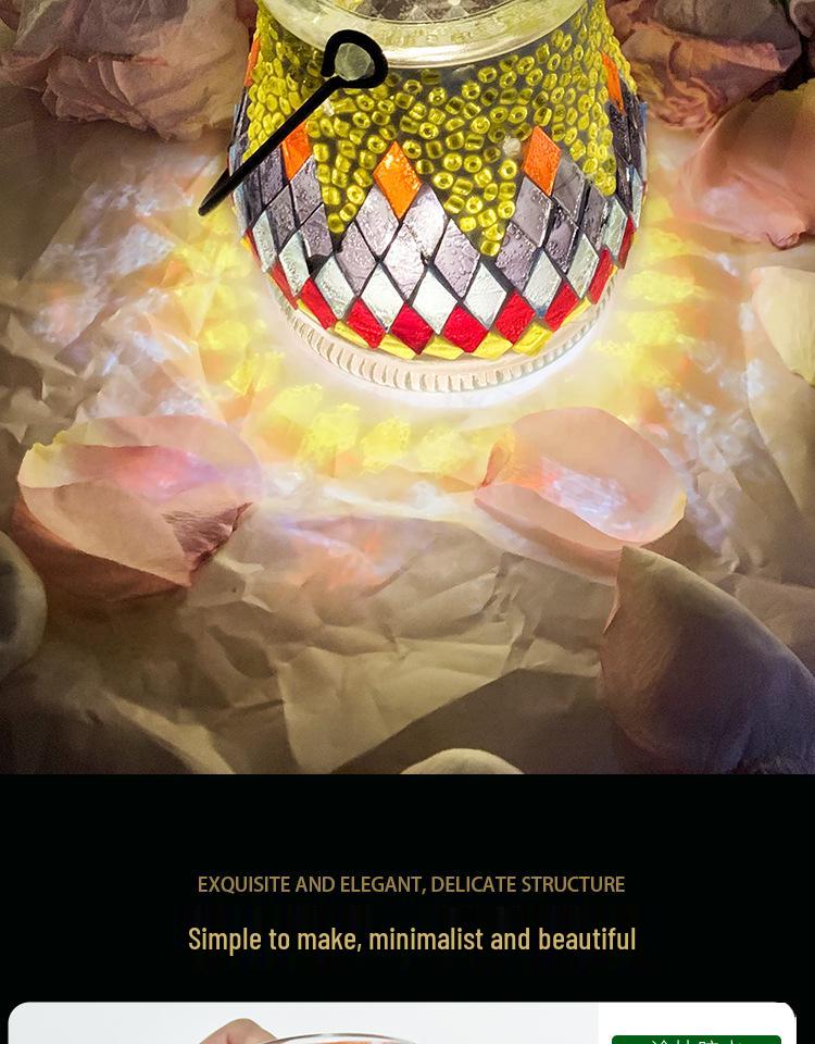 Handmade DIY Mosaic Lantern Kit: Early Education, Parent-Child Activity, Creative Team Building, Gift Toy, Flower Lantern Craft