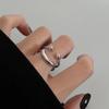 Smiley Adjustable Open Ring for Women - Trendy Niche Design, Perfect for Index Finger.