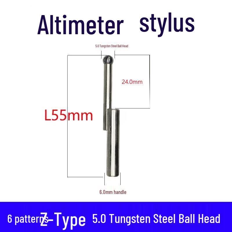 TESA Height Gauge Z-Type Ruby Probe, 5.0mm Tungsten Ball Tip