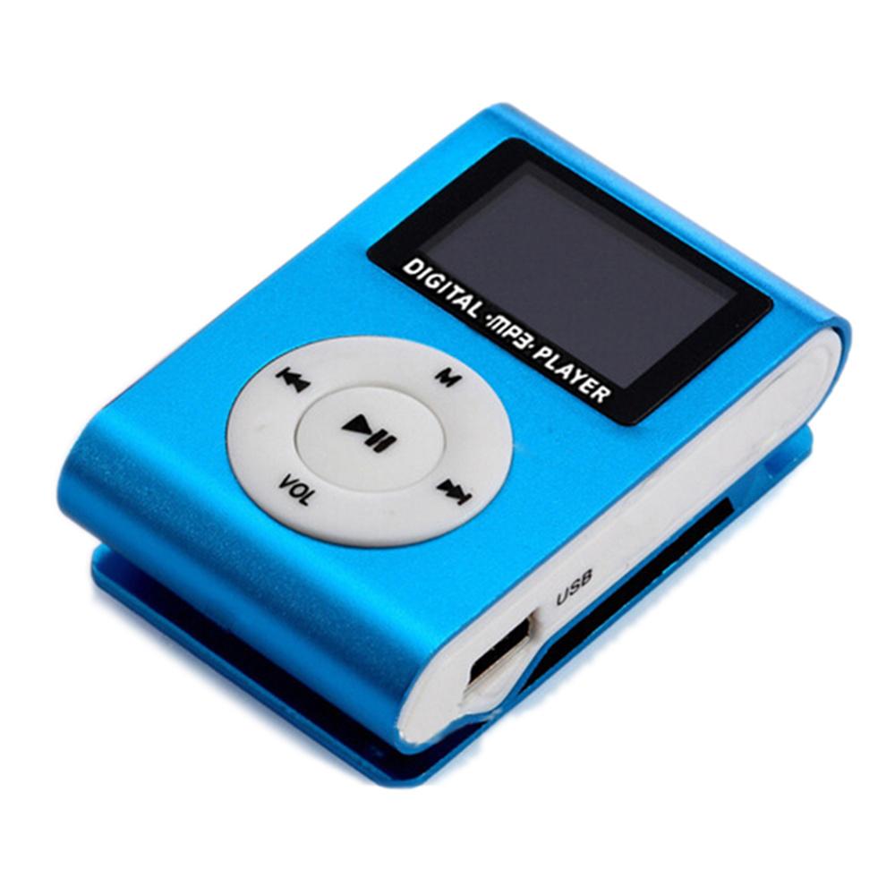 Mini Portable MP3 Music Player Metal Clip-on MP3 Player with LCD Screen Support TF Card Wide