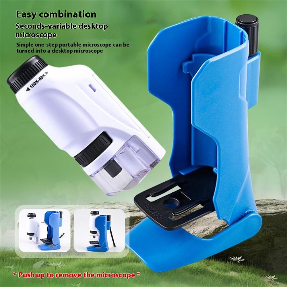 2228 Portable Handheld Microscope 180X Biological Magnification Students Outdoor Observe Science Toy