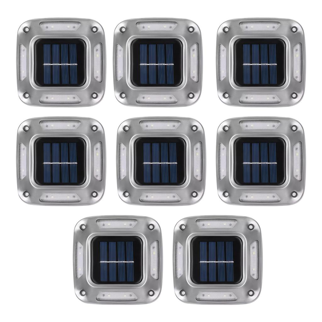 Solar Ground Light 8 LEDs Warm Light Solar Waterproof Garden Lamp Outdoor Courtyards Driveway Marker Light Wall Lights