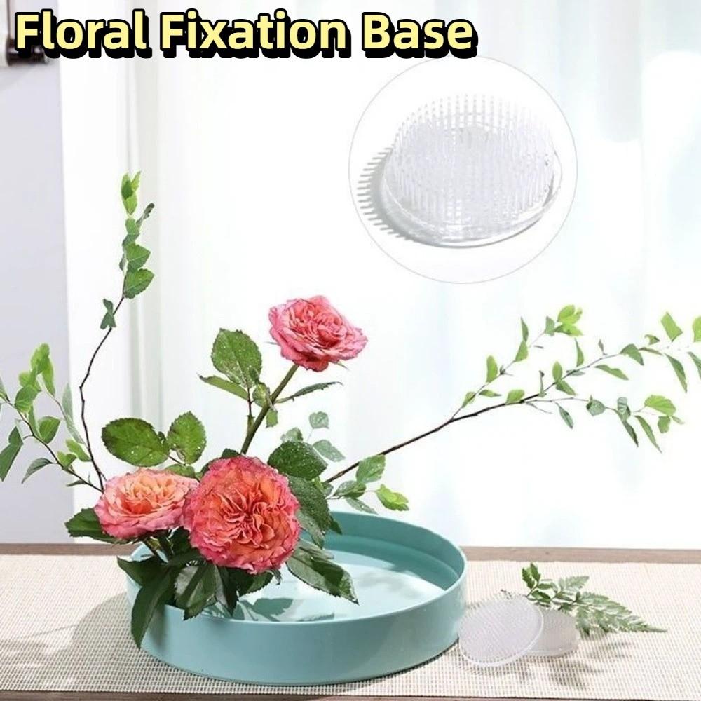 Round Flower Arranger Rectangle Pin Frog Holder Creative Fixed Arranging Tool Flower Arranging
