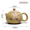 230ml Chinese Yixing Purple Clay Teapots Mud-painted Flower Pattern Handmade Xishi Tea Pot Beauty Kettle Zisha Tea Set Gifts