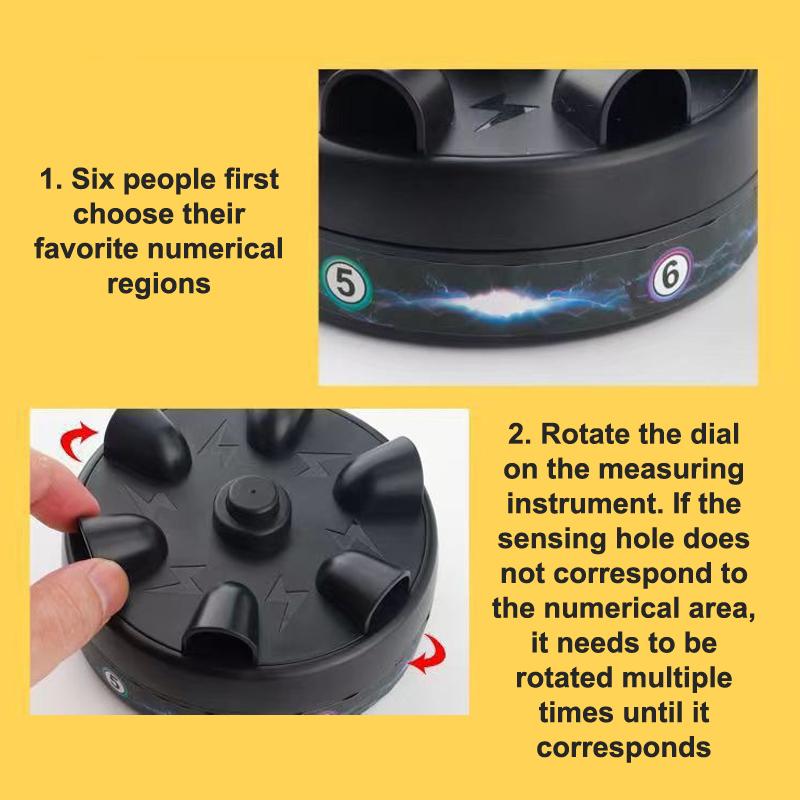 1 Stück Aufregender Roulette-Lügendetektor Sechs-Finger-Lügendetektor Test Schock-Finger-Spiel Party-Spielzeug für Freund Familienparty Brettspiel