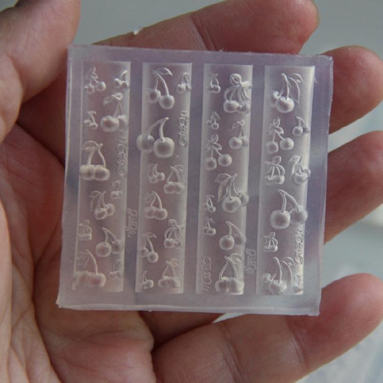 Silicone Nail Art Mold Accessory Molds Food Theme 3D Nail Decorative Mold Silicone Texture Great for Various Nail Types