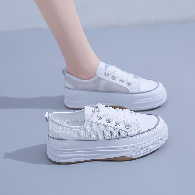 

Маленькие белые туфли в сетку, женские Интернет-стили знаменитостей, новая летняя корейская версия, универсальные туфли Ins Tide на толстой подошве 35