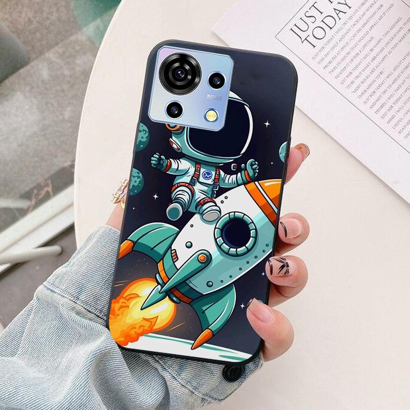 Für ZTE Blade V50 Vita Handyhülle Astronaut Silikon Kameraschutz Rückseite Für ZTE Blade V50Vita 6,75" Funda Coque Capa