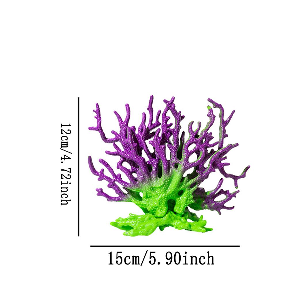 Simulated Coral Colorful Fish Tank Landscape Decoration Water Grass Aquarium Iron Tree Branch Underwater Scene