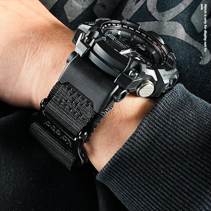 Pro Casio G-SHOCK mudmaster GWG-1000/GB série sportovní horolezecký nylonové plátno řemínek k hodinkám pro muže příslušenství náramek