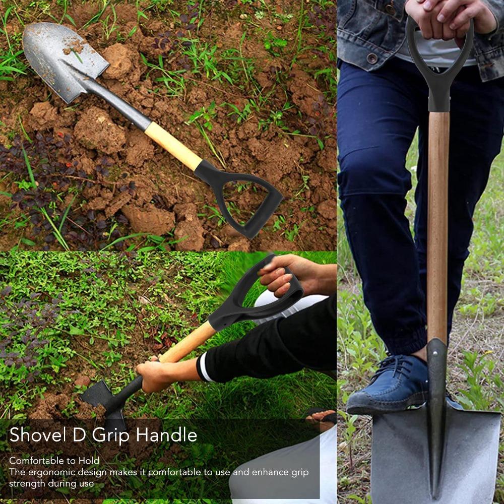 2PCS Plastic Shovel D Grip Handle Compact Plastic D Grip Durable D Shaped Grip Handle