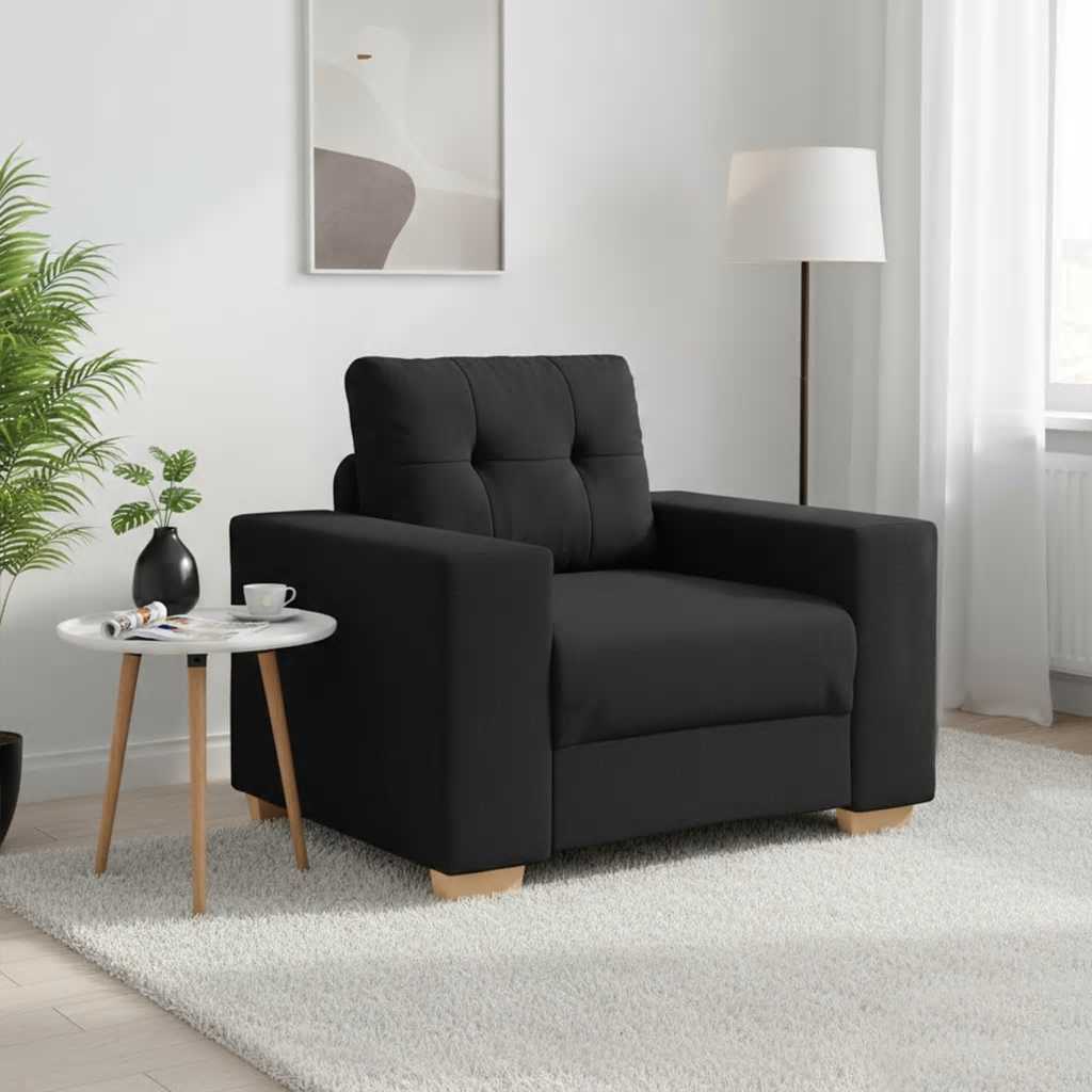 Armchair Black 100x78x80 cm Fabric