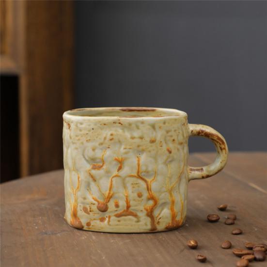 350ml Ceramic Mug Tea Coffee Cup Spiral Hemp Rope Vintage Office Mug Water Cup