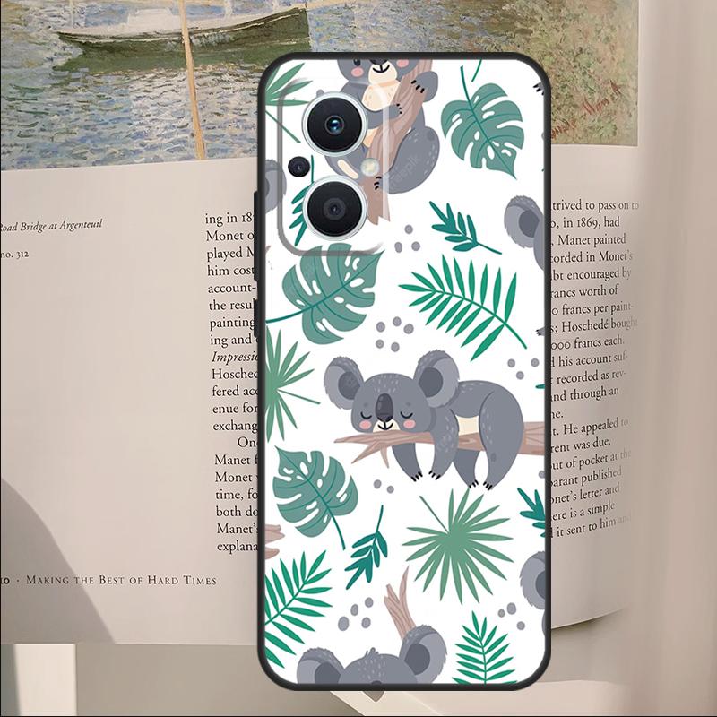 Cute Australia Koala Art Cover For OPPO Reno 11F 12F 13F 14F 10 11 12 13 14 Pro 7 8 Lite OPPO Find X6 X8 X9 Pro Case