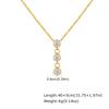 Delicate Zircon Pendant Necklace for Women, Stackable Multi-Layer Stainless Steel Necklace, 18K Gold Plated Fashion Jewelry Set