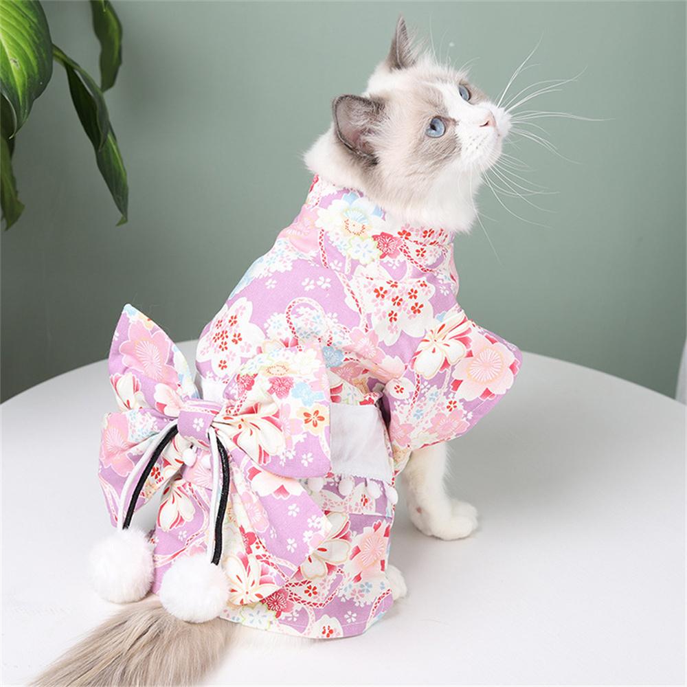 Abbigliamento Gatto Sphynx Retrò Giapponese per Gatti Gotas Stampa Fiore di Ciliegio Kimono per Animali Domestici Costume Chinchilla Persiano mascotas Vestiti