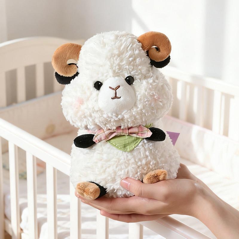 Adorable Sheep Plush Pillow Toy Soft Stuffed Animal Accompany Doll For Kids Cute Home Decor Birthday Party Gift