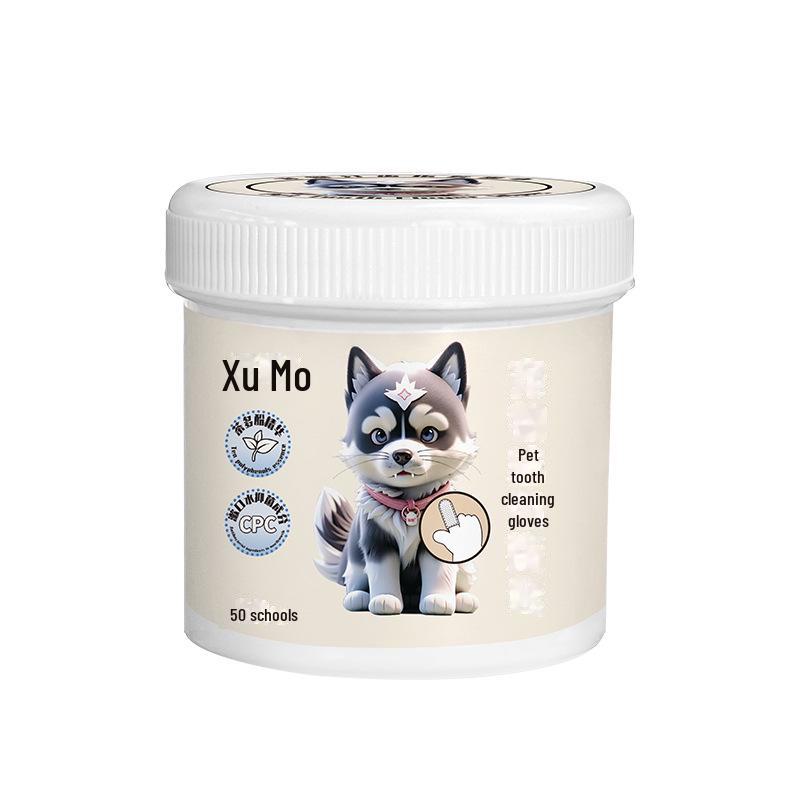 "Șervețele de unică folosință pentru curățarea dinților animalelor de companie, pentru câini și pisici"