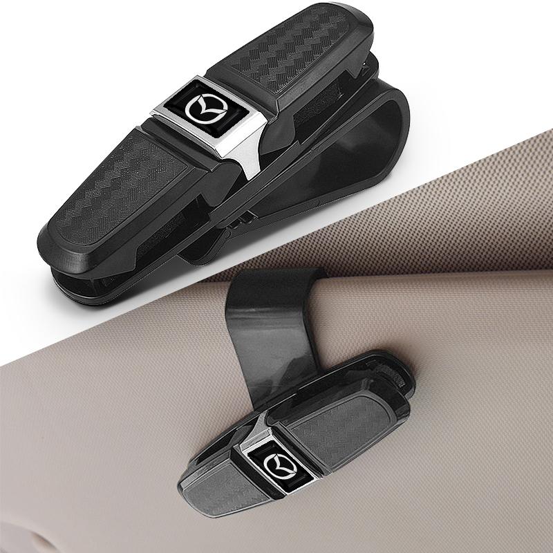 1Pc Car Sun Visor Glasses Box Universal Sunglasses Clip Card Ticket For Mazda 3 6 CX5 2 CX3 CX9 MX5 RX8 Axela Demio MS CX5 2 Axela Demio Atenza MS GJI
