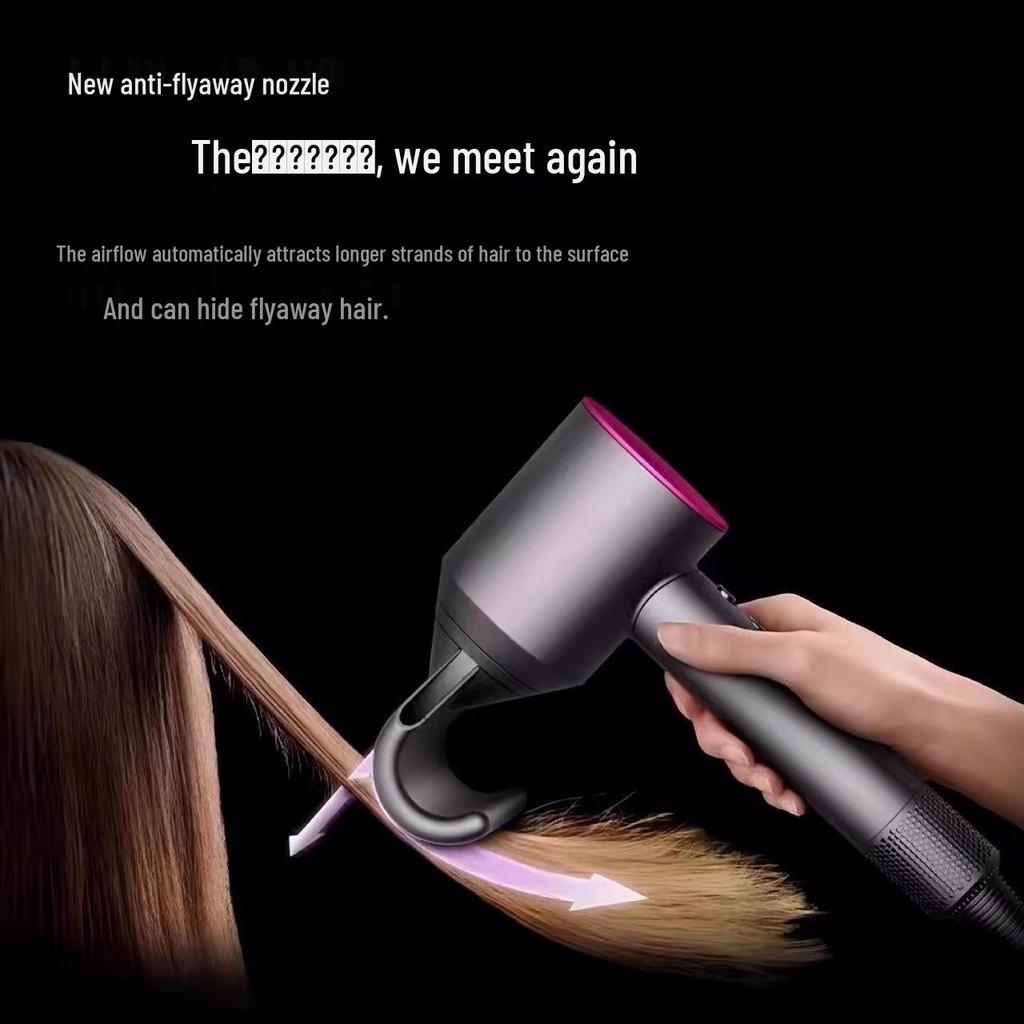 High-Speed Quiet Hair Dryer with Negative Ion Care, Fast Drying, Strong Airflow, Blade-less Hollow Design