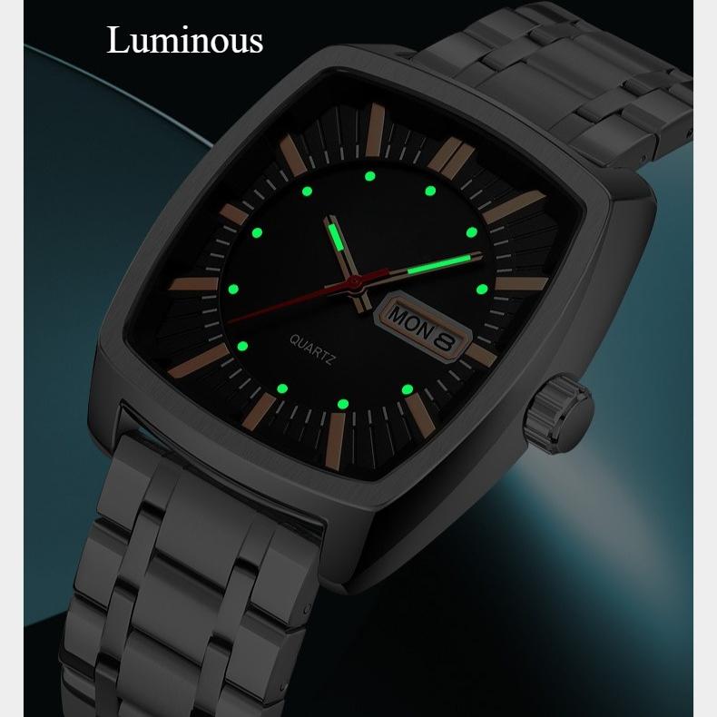 Mens Watches Quartz Movement Waterproof Wristwatches Date Week Display Male Clock