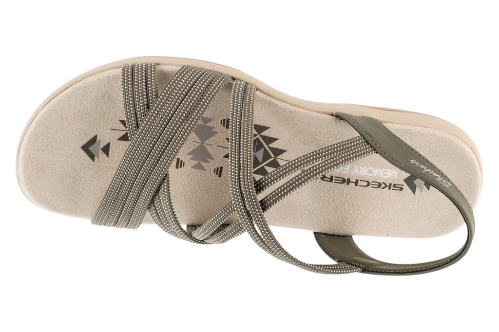 Skechers Reggae Slim - Turn It Up, Womens green Sandals