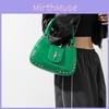 2024 Spring New Street Fashion Small Square Bag Women's Creative Rivet Shoulder Messenger Bag