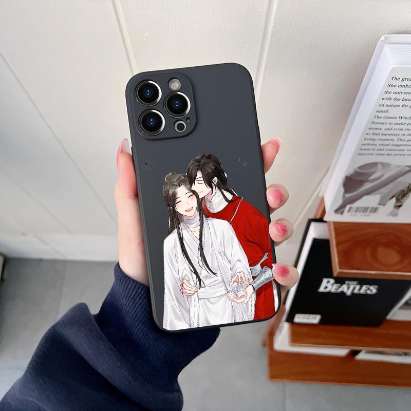 

Оригинальный квадратный жидкий силиконовый чехол для телефона Heaven Official s Blessing для iPhone 14 11 12 13 Pro Max Mini X XS XR 7 8 Plus iPhone 14 Plus