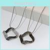 Elegant Korean Style Geometric Necklace For Women Long Vintage Sweater Accessory