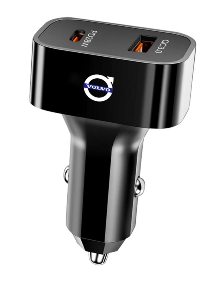 

Car Charger USB PD 25W Fast Charging For Xiaomi Huawei iPhone Car Phone Adapter Socket Cigarette Lighter For Volvo RDESIGN