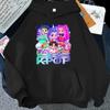 Cartoon Kpop Demon Hunter Printed Hoodie Women Men Hooded Pullover Hip Hop Y2k Fall Winter Long Sleeves Fleece Soft Streetwear