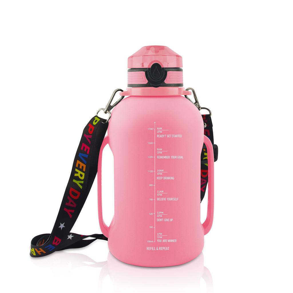 Collapsible Silicone Water Bottle, Large Capacity Leakproof Foldable Cup with Strap, BPA Free Portable Water Jug for Sports
