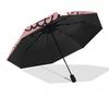 1pc Hello Kitty Pancake Breakfast Set with Automatic Open/Closed Umbrella, Portable Folding Design, 8-Bone Iron Frame Outdoor Umbrella, Ideal Gift for