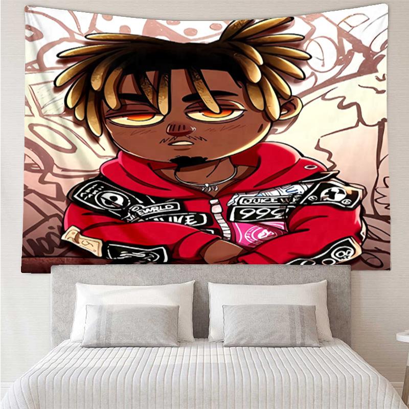 Juice WRLD Tapestry for Bedroom Aesthetic Classroom Tapestries Wall Hanging for Living Room Dorm Office,Ideal Creative Gift