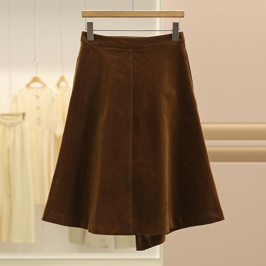 Wei Mei 100% Cotton Irregular Midi Skirt for Women - Autumn Collection