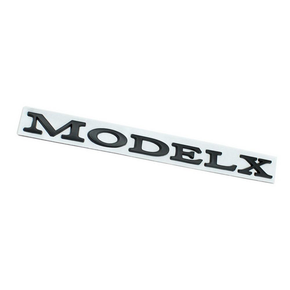 

Car Lettering Logo Rear Trunk Emblem Sticker Styling Flat Front Badge Auto Decorate Accessories For Tesla Modelx матовый черный