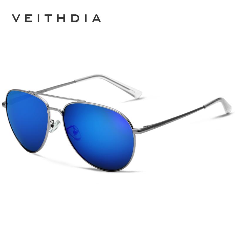 Veithdia unissex moda óculos de sol polarizados espelho óculos de sol feminino para homem/mulher 2736