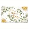 1Pcs Mr And Mrs Wedding White Floral Background Decoration Background Wedding Backdrop Decorations For Photo Studio Booth Party