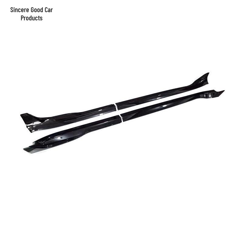 Tesla Model Y Carbon Fiber Texture Side Skirt Edges Decoration Glossy Black