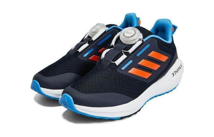 adidas Eq21 Run 2.0 Run Boa Bounce Abrasion Resistant And Anti Kick Low Top Running Shoes Black Orange Blue Kids' GZ4520